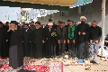 (١٢٠) آية الله السيد علي أكبر الحائري يؤم المصلين في الموقع المركزي للمشروع التبليغي للحوزة العلمية في زيارة الأربعين