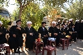 (١٢٥) آية الله الشيخ حسن الجواهري وآية الله السيد أحمد الاشكوري في زيارة للموقع المركزي للمشروع التبليغي للحوزة العلمية في زيارة الأربعين