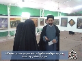 المعرض الاول لمسابقة الفنون التشكيلية / مدير المركز مع مجلة الصديقة